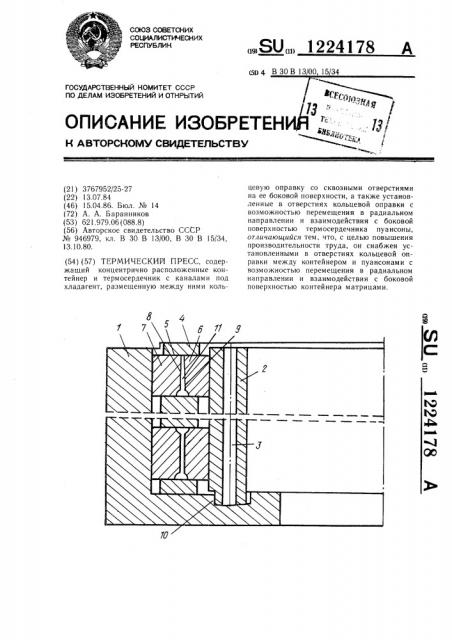 Термический пресс (патент 1224178)