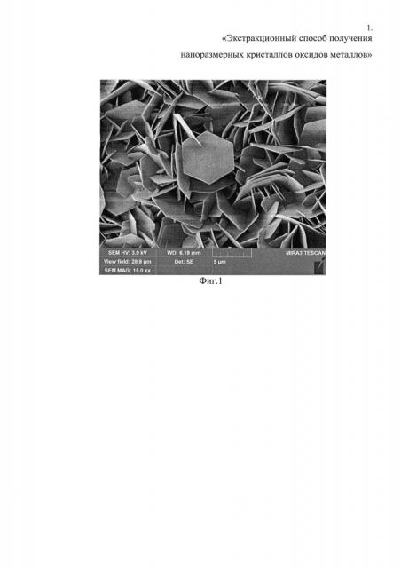 Экстракционный способ получения наноразмерных кристаллов оксидов металлов (патент 2625877)