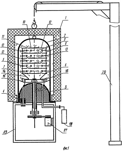 Установка для получения диффузионных покрытий в циркулирующей газовой среде (патент 2305141)