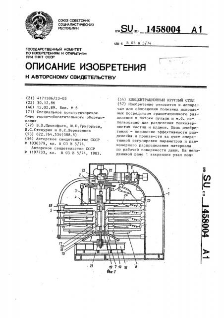 Концентрационный круглый стол (патент 1458004)