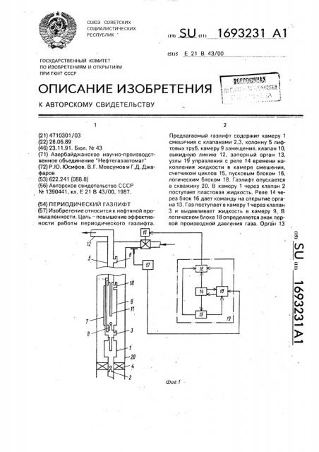 Периодический газлифт (патент 1693231)