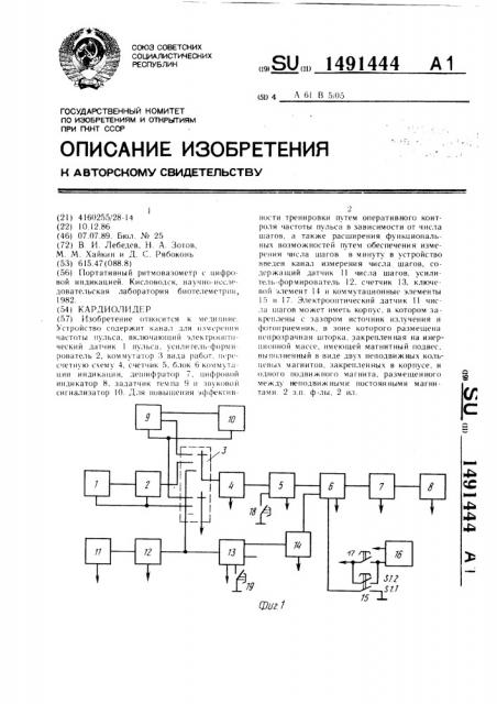 Кардиолидер (патент 1491444)