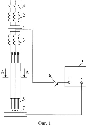 Способ зажигания независимой трехфазной дуги (патент 2425736)