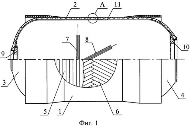 Корпус для высокого давления из композиционных материалов (патент 2564479)