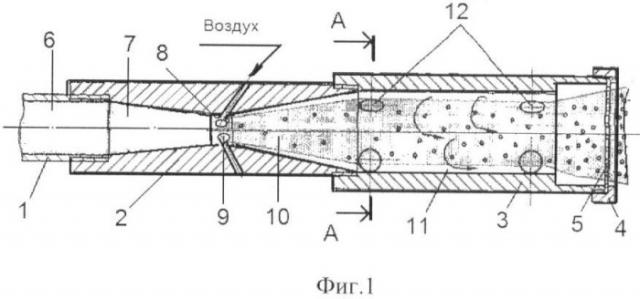 Пеногенератор со встречно-закрученными потоками типа взп (патент 2416446)