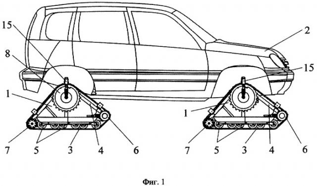 Съемный гусеничный блок транспортного средства (два варианта) (патент 2309080)