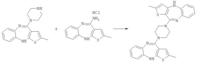 Синтез 2-метил-4-(4-метил-1-пиперазинил)-10h-тиено[2,3-b] [1,5]бензодиазепина и его солей (патент 2435775)