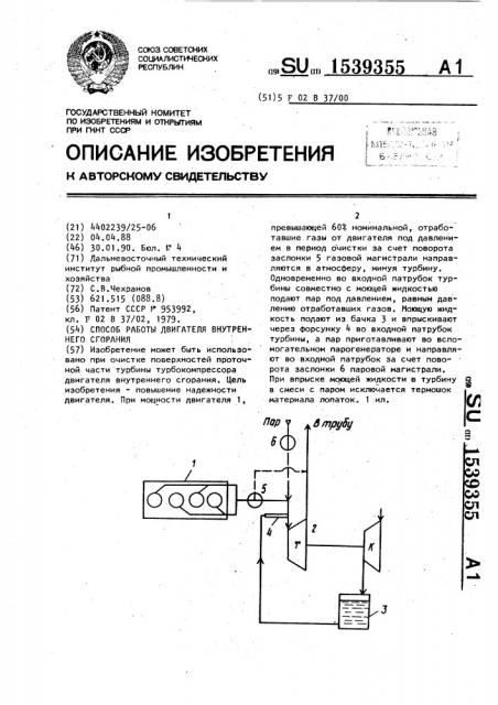 Способ работы двигателя внутреннего сгорания (патент 1539355)