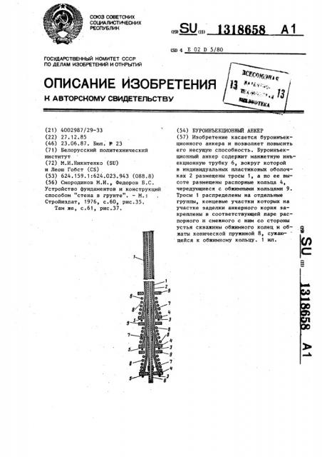 Буроинъекционный анкер (патент 1318658)