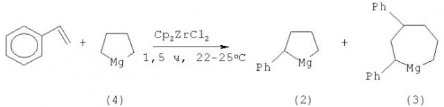 Способ получения 2,3,4,5-тетраалкилмагнезациклогепта-2,4-диенов (патент 2440354)