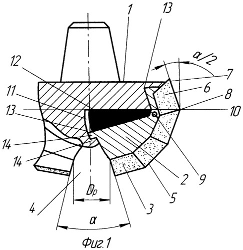 Буровое режущее долото (патент 2300621)