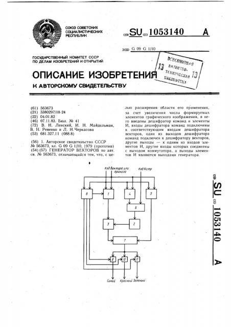 Генератор векторов (патент 1053140)