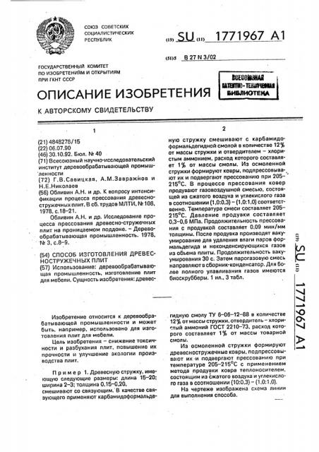 Способ изготовления древесностружечных плит (патент 1771967)