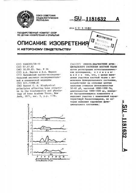 Способ диагностики функционального состояния костной ткани (патент 1181632)