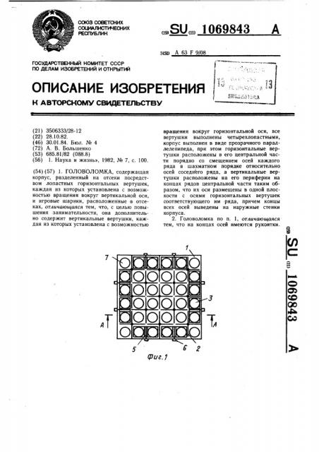 Головоломка (патент 1069843)