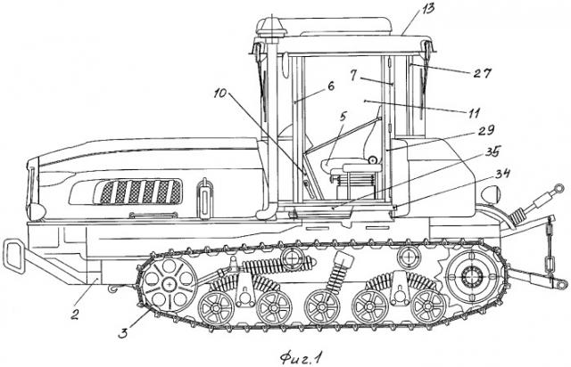 Кабина трактора (патент 2304064)