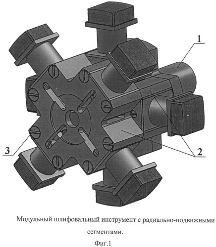 Модульный шлифовальный инструмент для обработки отверстий (патент 2517671)