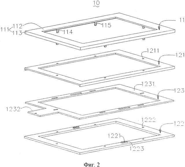 Жидкокристаллический дисплей и узел его наружной рамки (патент 2621892)