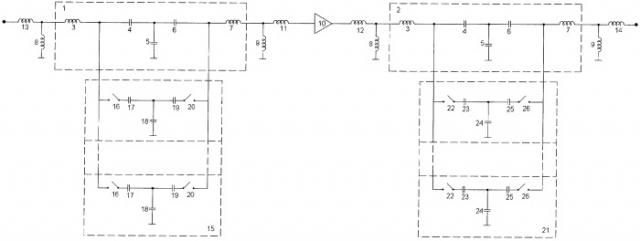 Высокоизбирательный полосовой перестраиваемый lc-фильтр (патент 2453985)