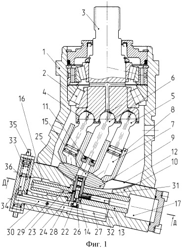 Регулируемая аксиально-поршневая машина (патент 2300017)
