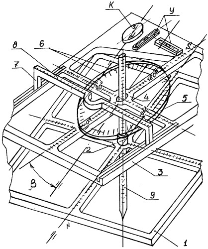 Способ совместного определения зенитного и азимутального углов столбовых ям и устройство для его осуществления (патент 2299403)