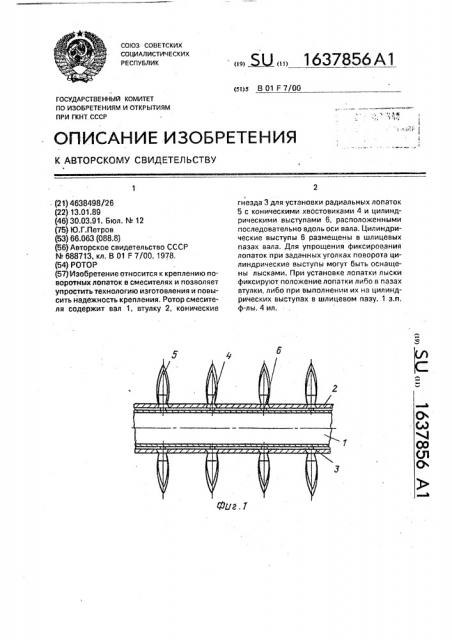 Ротор (патент 1637856)