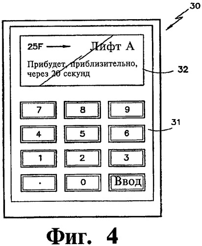 Система отображения для лифтов и способ управления движением пассажиров в лифтовой системе здания (патент 2428367)