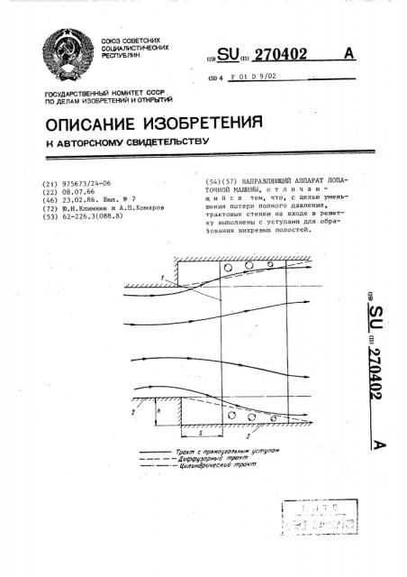 Направляющий аппарат лопаточной машины (патент 270402)