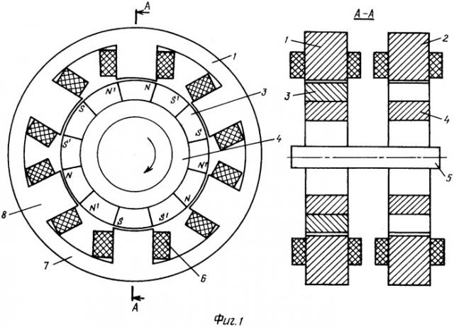 Устройство компенсированного двухфазного генератора повышенной эффективности (патент 2317628)