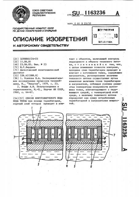 Способ контролируемого подвода тепла (патент 1163236)