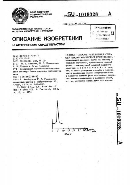 Способ разделения смесей биоорганических соединений (патент 1019328)