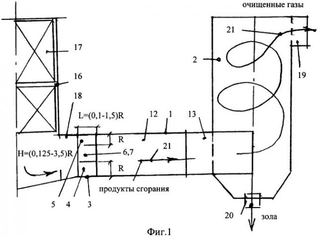 Подводящий газоход скруббера (патент 2306486)