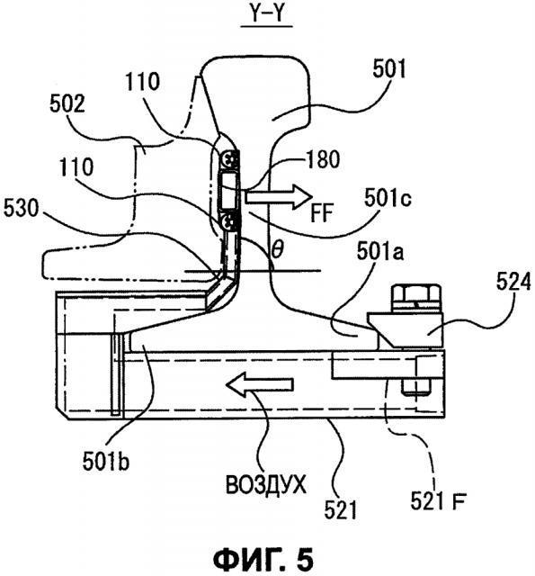 Устройство участка стрелочного перевода рельсового пути для удаления постороннего материала (патент 2600559)