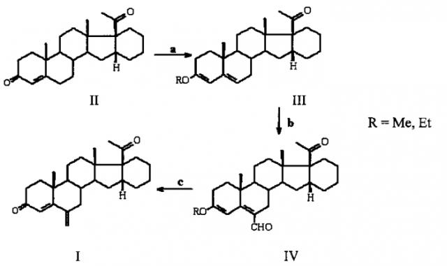 Способ получения 6-метилено-16α,17α-циклогексанопрегн-4-ен-3,20-диона (патент 2566368)