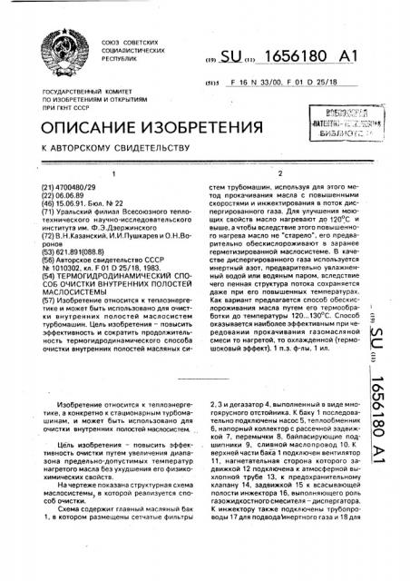 Термогидродинамический способ очистки внутренних полостей маслосистемы (патент 1656180)