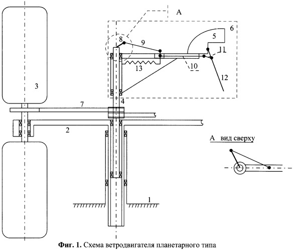 Ветродвигатель планетарного типа (патент 2248466)