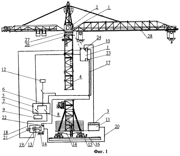 Способ управления башенным краном в аварийной ситуации и устройство для реализации способа (патент 2245838)