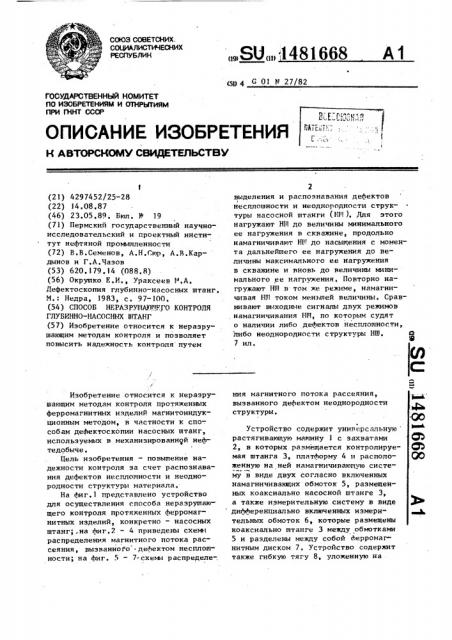 Способ неразрушающего контроля глубинно-насосных штанг (патент 1481668)