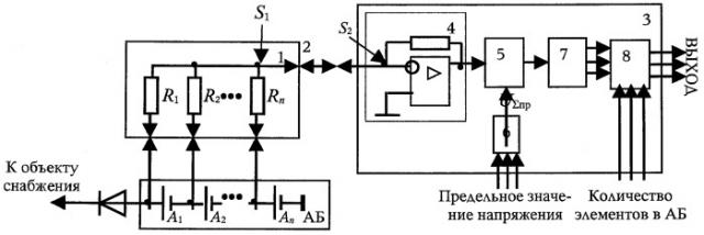 Способ автоматического контроля технического состояния элементов последовательной аккумуляторной батареи и устройство для его осуществления (патент 2470314)