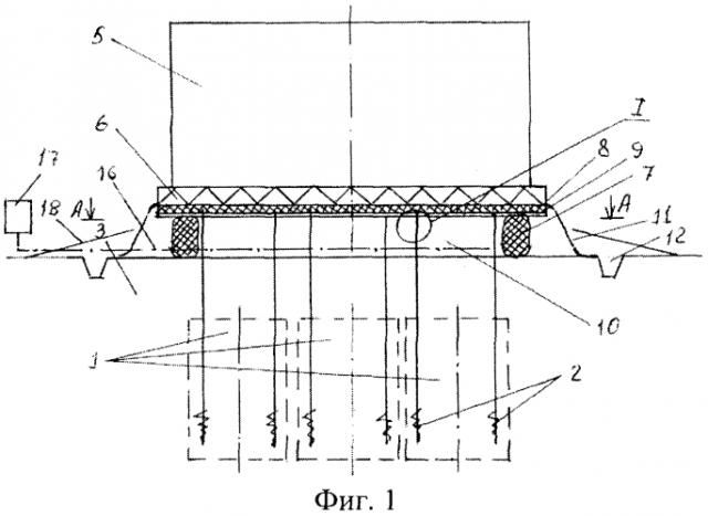 Пространственная фундаментная опора резервуара на мерзлом основании (патент 2572319)