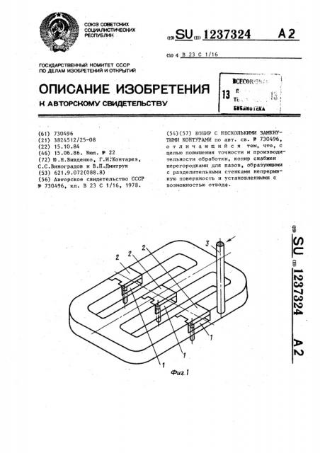 Копир с несколькими замкнутыми контурами (патент 1237324)