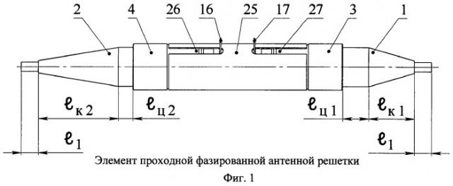 Элемент проходной фазированной антенной решетки (патент 2461931)