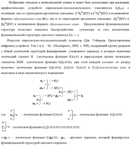 Функциональная структура сумматора f3( cd)max старших условно "k" разрядов параллельно-последовательного умножителя f ( cd), реализующая процедуру "дешифрирования" аргументов слагаемых [1,2sg h1] и [1,2sg h2] в "дополнительном коде ru" посредством арифметических аксиом троичной системы счисления f(+1,0,-1) и логического дифференцирования d1/dn   f1(+  -)d/dn (варианты русской логики) (патент 2476922)
