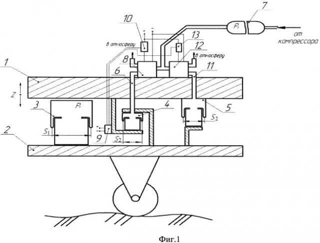 Способ гашения вертикальных колебаний объектов с пневматической подвеской (патент 2412387)