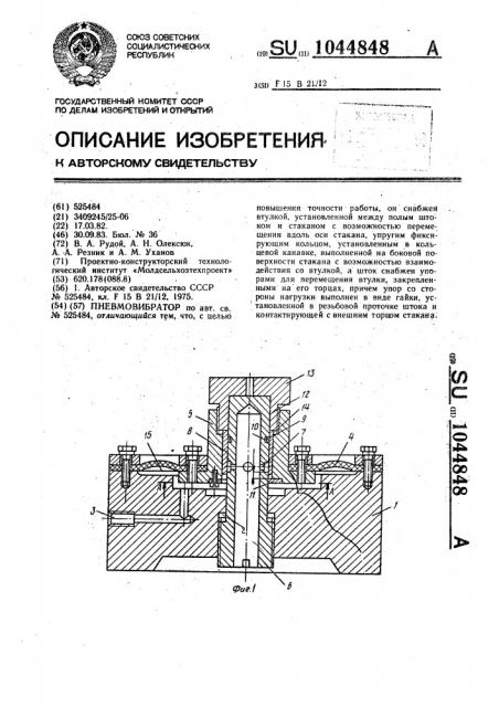 Пневмовибратор (патент 1044848)