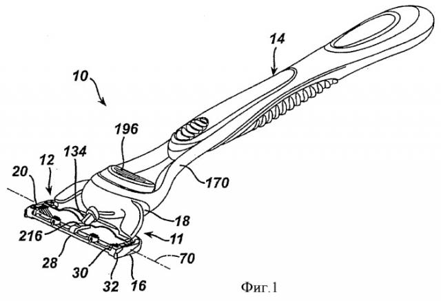 Бритвы и бреющие картриджи с защитой (патент 2354539)