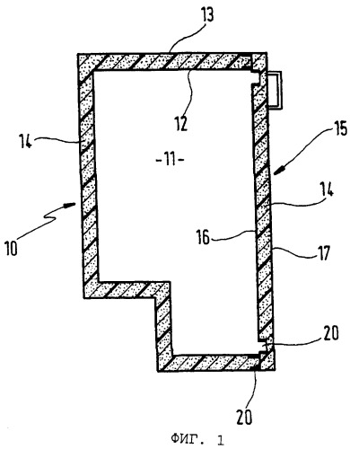 Теплоизолирующая стенка, а также холодильник и бытовая печь с такими стенками (патент 2252377)