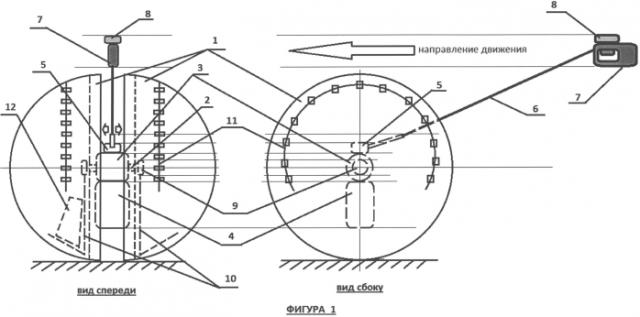 Электрическая тележка с колесами-контейнерами (патент 2572997)