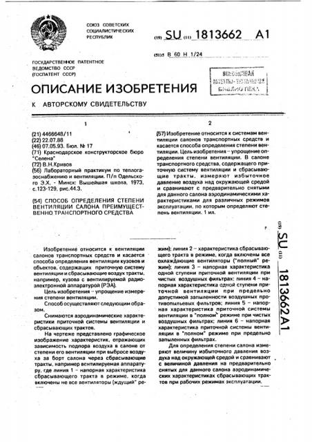 Способ определения степени вентиляции салона преимущественно транспортного средства (патент 1813662)