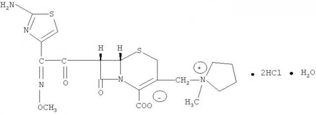 Способ получения 7-[2-(2-аминотиазол-4-ил)-2(z)-метоксииминоацетамидо]-3-[(1-метил-1-пирролидино)метил]-цеф-3-ем-4-карбоксилата дигидрохлорида моногидрата (цефепима дигидрохлорида моногидрата) (патент 2469040)